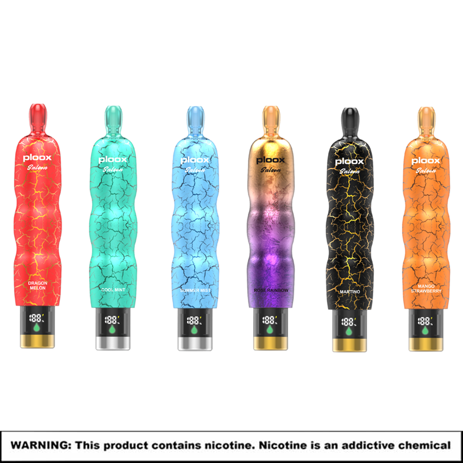 Ploox SALOON Vape Hookah Disposables (Built In U.S.A) | 3mg | 65000 Puffs | 5 Count Display product image